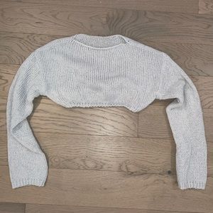 Super cropped gray sweater